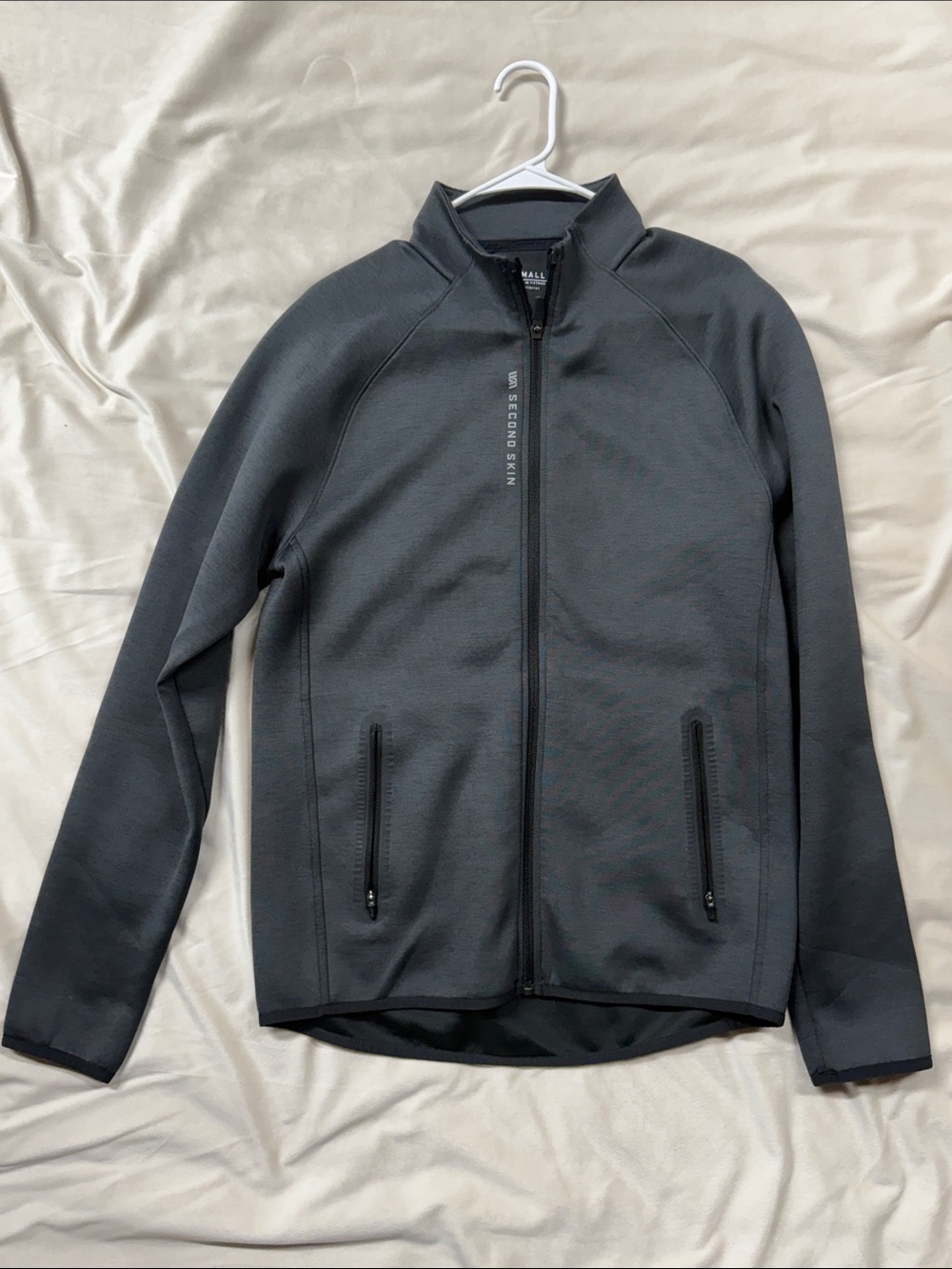 Second Skin small Men's Grey Full-Zip Performance Jacket